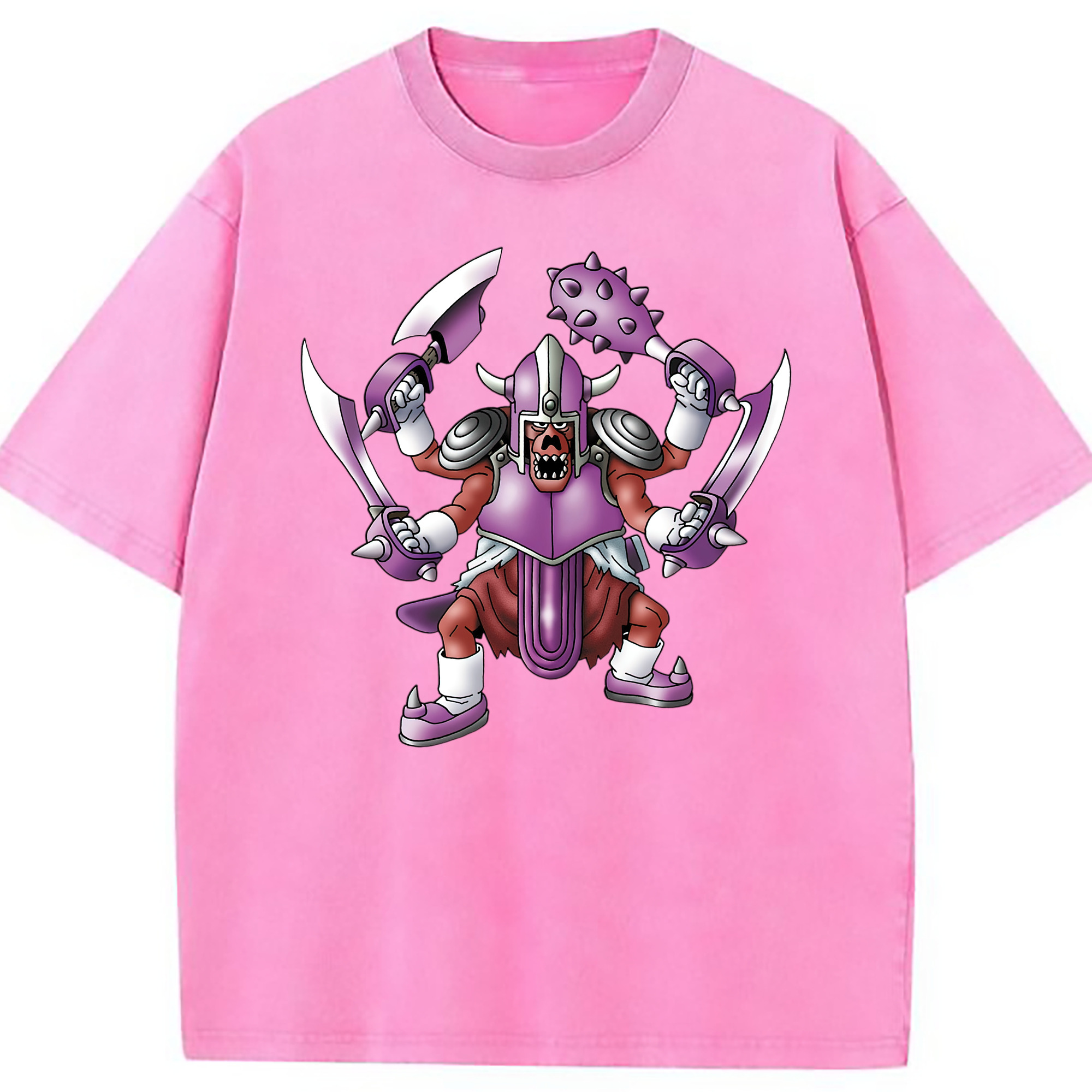 （画像用） ドラゴンクエスト Doragon Kuesuto Dragon Quest 綿100% ヴィンテージ風 半袖Tシャツ（フロントプリント）